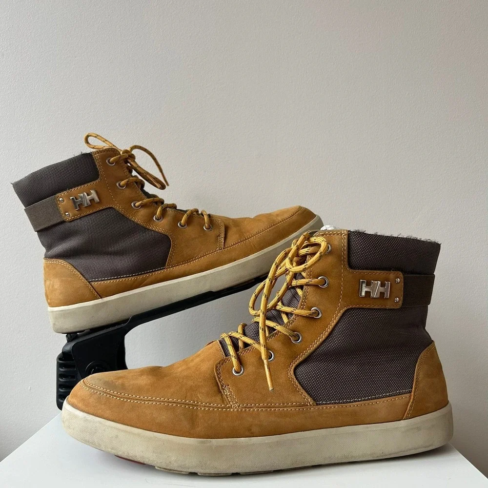 Helly Hansen‎ Waterproof Boots Stockholm Winter 11 Wheat Bungee Cord High Top